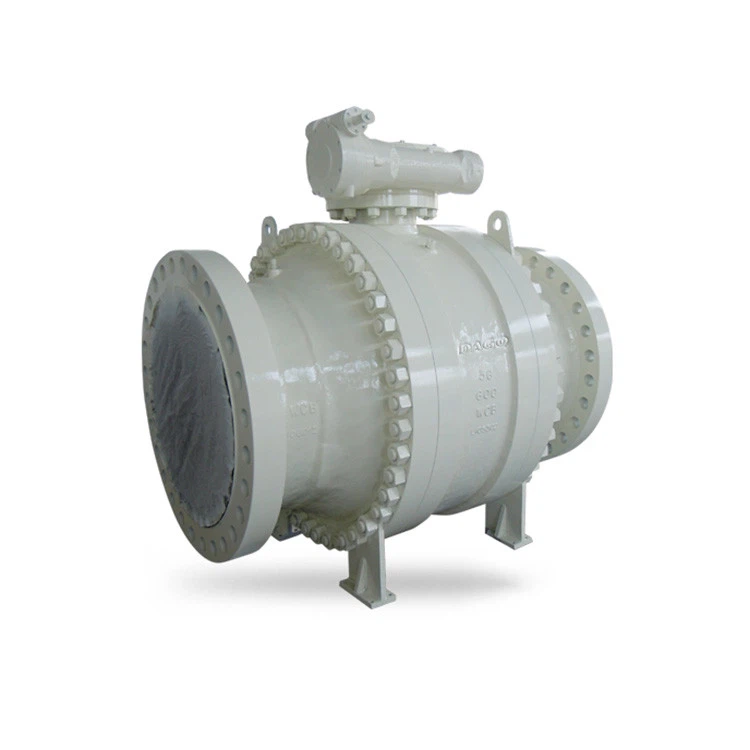 Izliets lodveida vārsts Trunnion